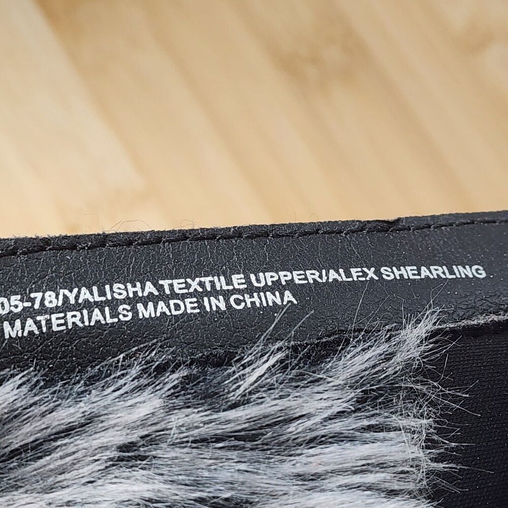 Baretraps Black Womens Sz 10M YALISHA Suede Nylon Faux Fur  Lace Up Snow Boots - Picture 13 of 16